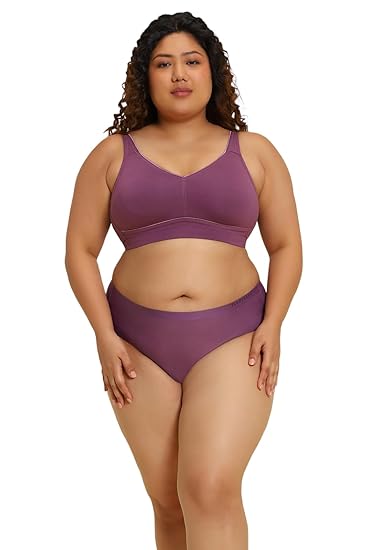 Van Heusen VH Woman Women’s Balconette Minimizer Bra – Cotton Spandex, Wireless, Non-Padded, Full Coverage, High Stretch